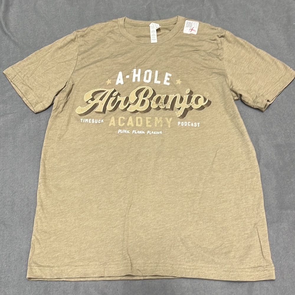 A-Hole Air Banjo Academy Heather Olive Short Sleeve Tee Size Large
